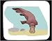 Decorated Mouse Pad with australia, wildlife, monotreme, platypus, brown