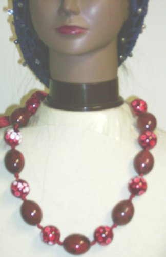 Click here to buy Amber White and Large Amber Beads Ethnic Necklace for Women and Teens.