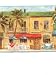 Wine & Dine Tropical Caribbean Street Cafes & Palm Trees Wallpaper Border