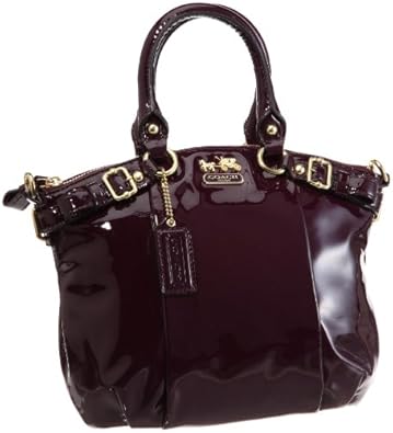 Coach Madison Patent Mini Sophia Handbag Plum Coach Madison Patent Mini Sophia Handbag Plum