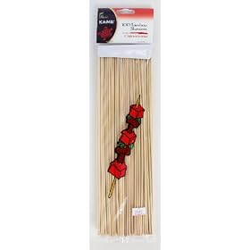 Ka-Me Bamboo Skewers, 100 Stick Units (Pack of 12)
