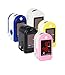 Fingertip Pulse Oximeter Blood Oxygen Saturation Monitor with Carrying Case, Batteries, Silicone cover and Lanyard - Concord Basics available in 5 colors