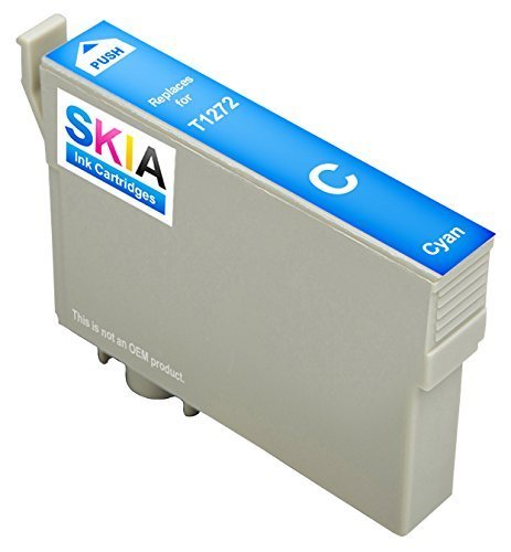 Skia Ink Cartridges ¨ Cyan Single Pack Compatible with Epson 127(T127120 T127220 T127320 T127420) for WorkForce 545, WorkForce 630, WorkForce 645, WorkForce 845, WorkForce WF-3520, WorkForce WF-3540, WorkForce WF-7520