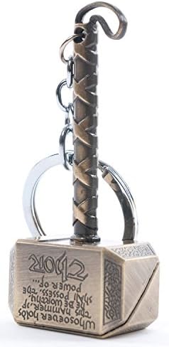 Tonith® Thor Hammer Car Truck SUV Boat Home Office Metal Necklace Keychain Pendant Key Chains (Thor Hammer-Antique Copper Plated)