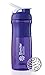 BlenderBottle SportMixer Tritan Grip Shaker Bottle, Purple/White, 28-Ounce