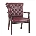 Kitchen & Housewares : Traditional Leather Visitors Chair with Padded Arms By Office Star