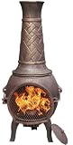 Calfire Cast Iron Basketweave Chiminea 53 Inch Bronze