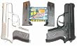 CYMA Airsoft Pocket Pistols w/ Case (Silver and Black)