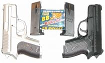 CYMA Airsoft Pocket Pistols w/ Case (Silver and Black)