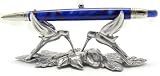 Jac Zagoory Pewter Hummingbird Pen Holder