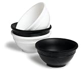 Le Creuset Set of 4 Pinch Bowls, Black Onyx/White