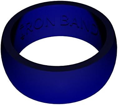 Iron Band Quality Men's Rubber Silicone Wedding Bands for an Active Lifestyle... (Bright Blue, Medium (8-9))