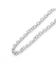 14K White Gold 2.2mm Rolo Chain Necklace 20"