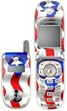 Puerto Rico Flag - Motorola V220 Cell Phone Protector Skin Decals - Faceplates