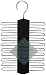 Leatherette 20 Bar Tie Rack, Black