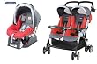2006 Aria MT Twin Stroller Travel System in Rubino