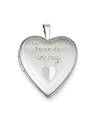 Sterling Silver 20mm Forever In My Heart Heart Locket. Metal Wt- 3.4g
