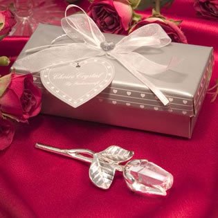 Crystal Long Stem Rose Party Favors, 96