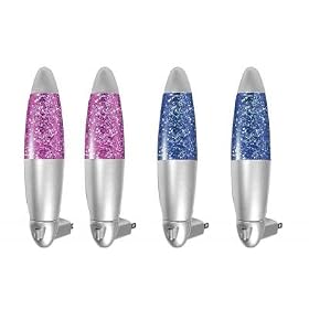 4 Piece Pack-Stardust Night Light-2 Pink and 2 Blue from Lava Lamps