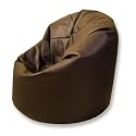 XL BROWN Faux Leather Beanbag Chair