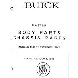 1959 1960 1961 1962 1963 BUICK Parts Book List Catalog by General Motors