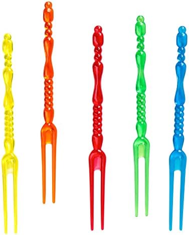 The Bar 50-Count Cocktail and Appetizer Forks for Small Bites or Garnishes in Assorted Colors, 144-pack (7200 Forks Total)