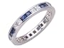 2.10 cttw Karina B(tm) Genuine Sapphire Eternity Band - Platinum, 18kt White or Yellow Gold