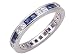 2.10 cts Genuine Sapphire Eternity Band - Platinum, 14kt White or Yellow Gold