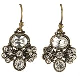 Lee Angel Light Bronze Hanging Crystal Earring