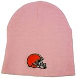 NFL CLEVELAND BROWNS LIGHT PINK CUFFLESS BEANIE KNIT HAT SKULLY TOQUE LICENSED