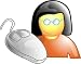 Illustration of a Computer Programmer Icon - 24W x 19H - Peel and Stick Wall Decal by Wallmonkeys