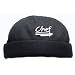 San Jamar H060BK Cotton Chef Beanie with Elastic Head Band and Chef Logo, Black