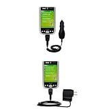 Essential Kit for the Dell Axim X50v - includes Car and Wall Charger with Rapid Charge Technology - Gomadic Brand w/ TipExchange Technology
