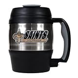 NFL New Orleans Saints 52-Ounce Stainless Steel Macho Travel Mug with Bottle Opener