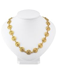 24K Gold-Plated Sterling Spiral Necklace - 16 Inches
