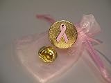 Breast Cancer Awareness Gold Collar Pin