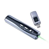 RF Presenter Wireless Green Laser Pointer 5mw with Page Up/down Presentation Function-Green Laser