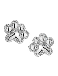 ASPCA(R) Tender Voices(R) Diamond Paw Earrings 1/6ctw