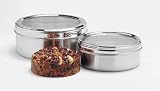 Kitchen Craft Stainless Steel Storage Tins - Set of Two