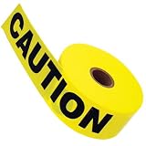 Keson BT1222 6-pack 1000-ft x 3" Warning Restricted Area Yellow Barricade Tape