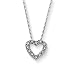 14K White Gold 0.09 ct. Diamond Heart Pendant with Chain