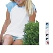 bella girl - 1x1 Rib Cap Sleeve Raglan T-shirt - 9020