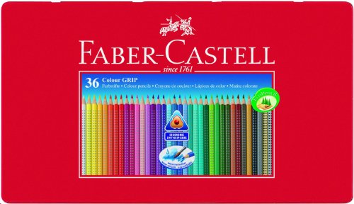 Faber-Castell 112435 - Farbstifte Colour Grip 2001, 36 Stifte im Blechetui