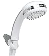 Pollenex 9-Setting Handheld Shower, White with Chrome Ring #PP9200CRX