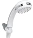 Pollenex PP9200CRX 9-Setting Handheld Shower, White with Chrome Ring