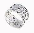 SilverBin Sterling Silver Cutout Flower Design Band Ring