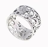 SilverBin Sterling Silver Cutout Flower Design Band Ring