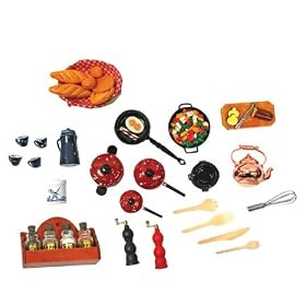 Melissa & Doug Deluxe Doll-House Kitchen Accessories