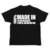 100% Made In Faroe Islands Countries Youth T-shirt (Black, Sizes 2 - 14)