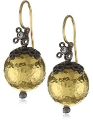 GURHAN "Lace" Two-Tone with Diamond Dangling Ball Earrings